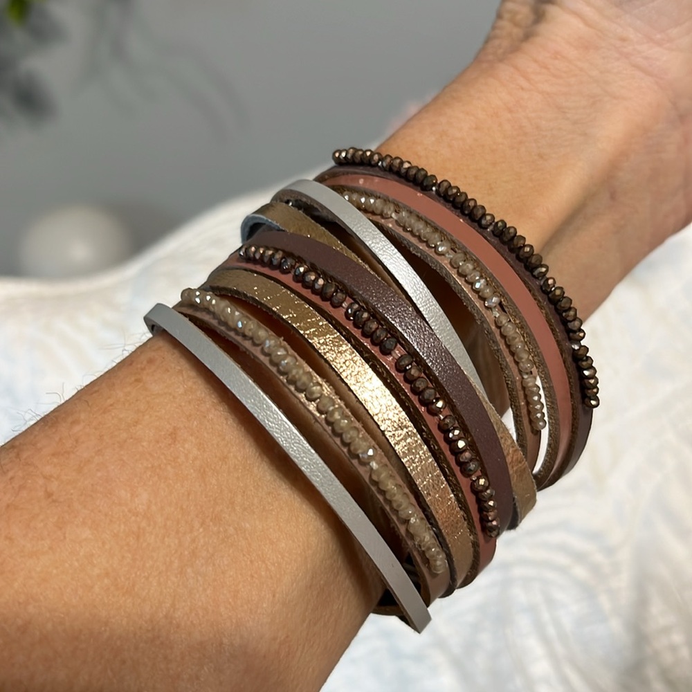 Beaded Multi Strap Bracelet - Picture 6 of 7
